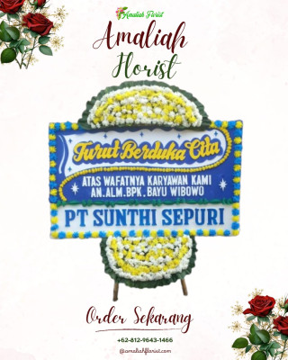 Papan Bunga Duka di Karang Bahagia