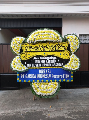 Papan Bunga Duka di Karang Bahagia